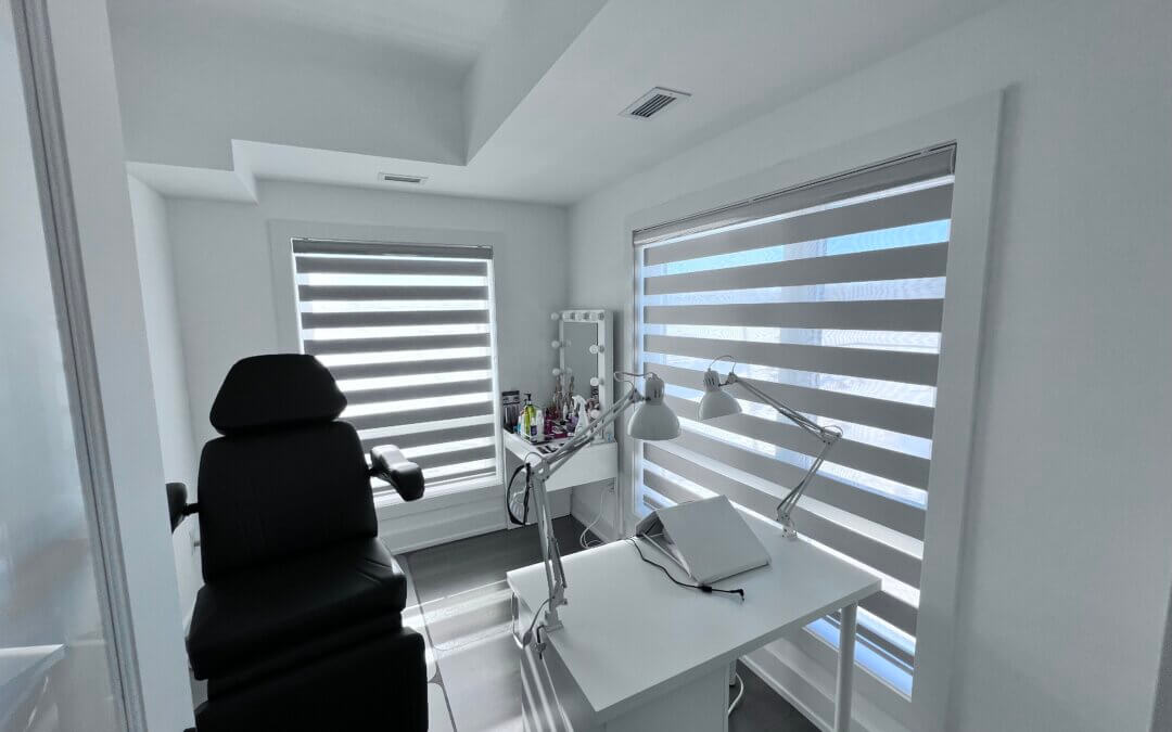 Office Zebra blinds installation 1